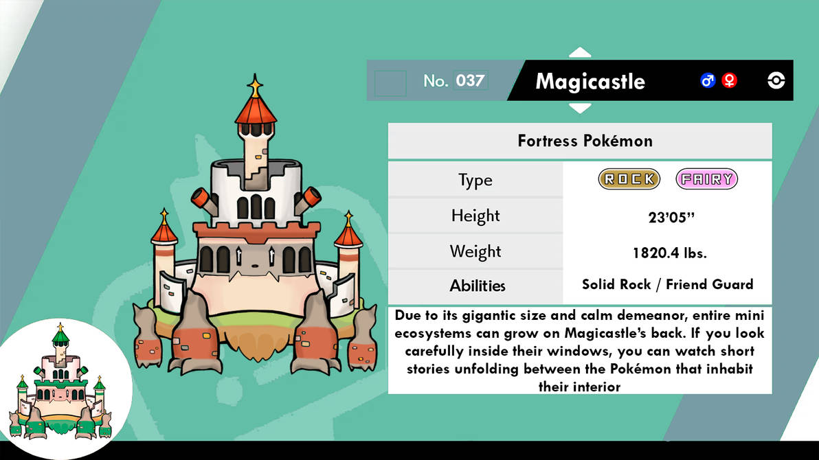 Magic Types Fakemon Fakemon 037 - Magicastle by Numero33 on DeviantArt