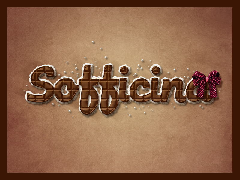 Chocolate and Cream Typography