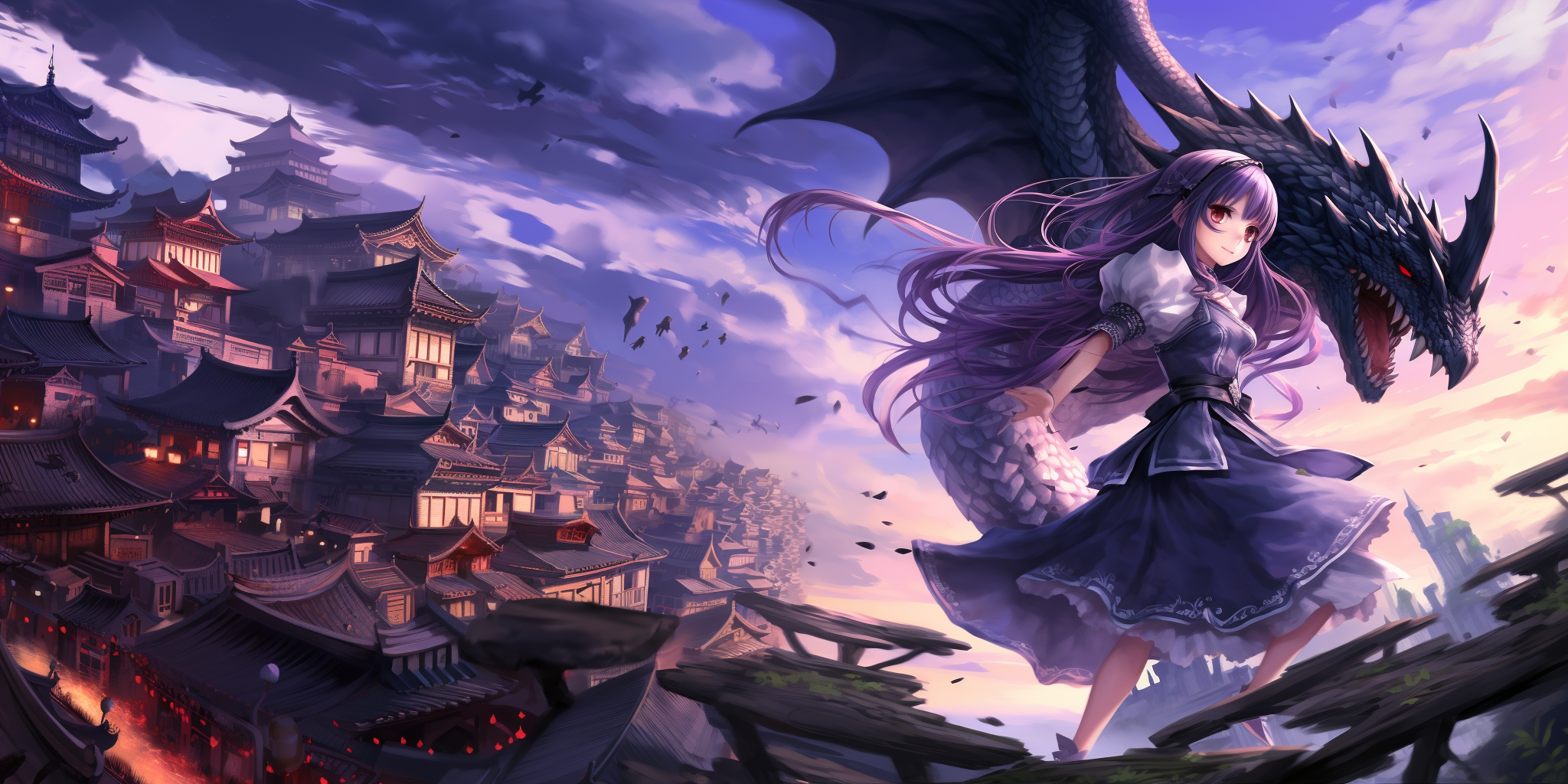 12 Halloween Vampire Demon Anime Girl Wallpapers (Instant Download) 