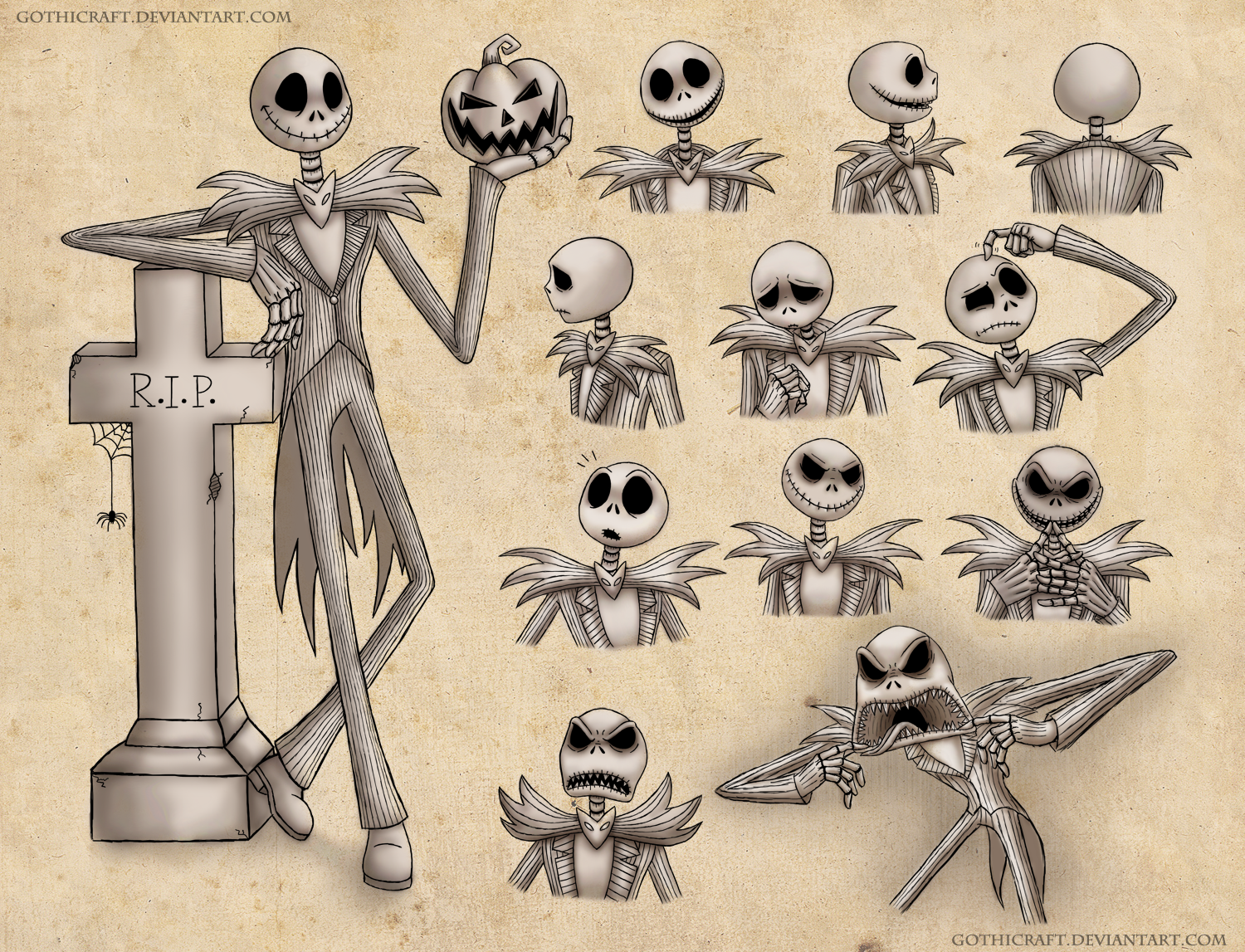 Jack Skellington sketches