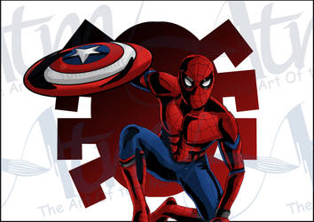 SpiderMan captain amaerica civil war style