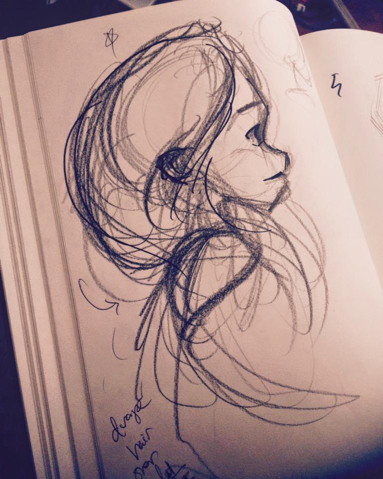 Hair sketch 001