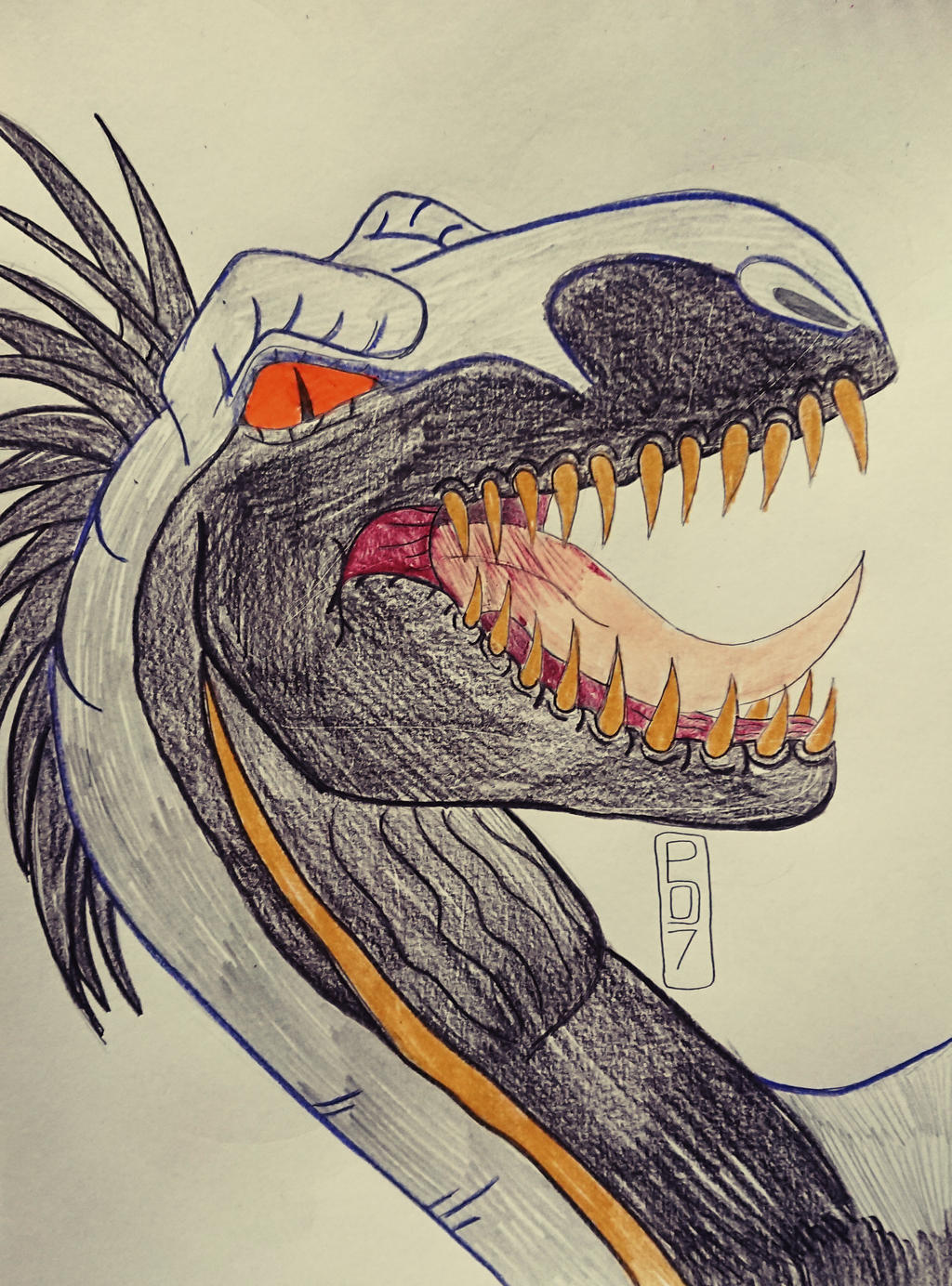 Endo Raptor Drawing Jurassic World Indoraptor by DNCSamsonART on DeviantArt