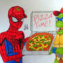 Spidey and Leonardo Pizza Time