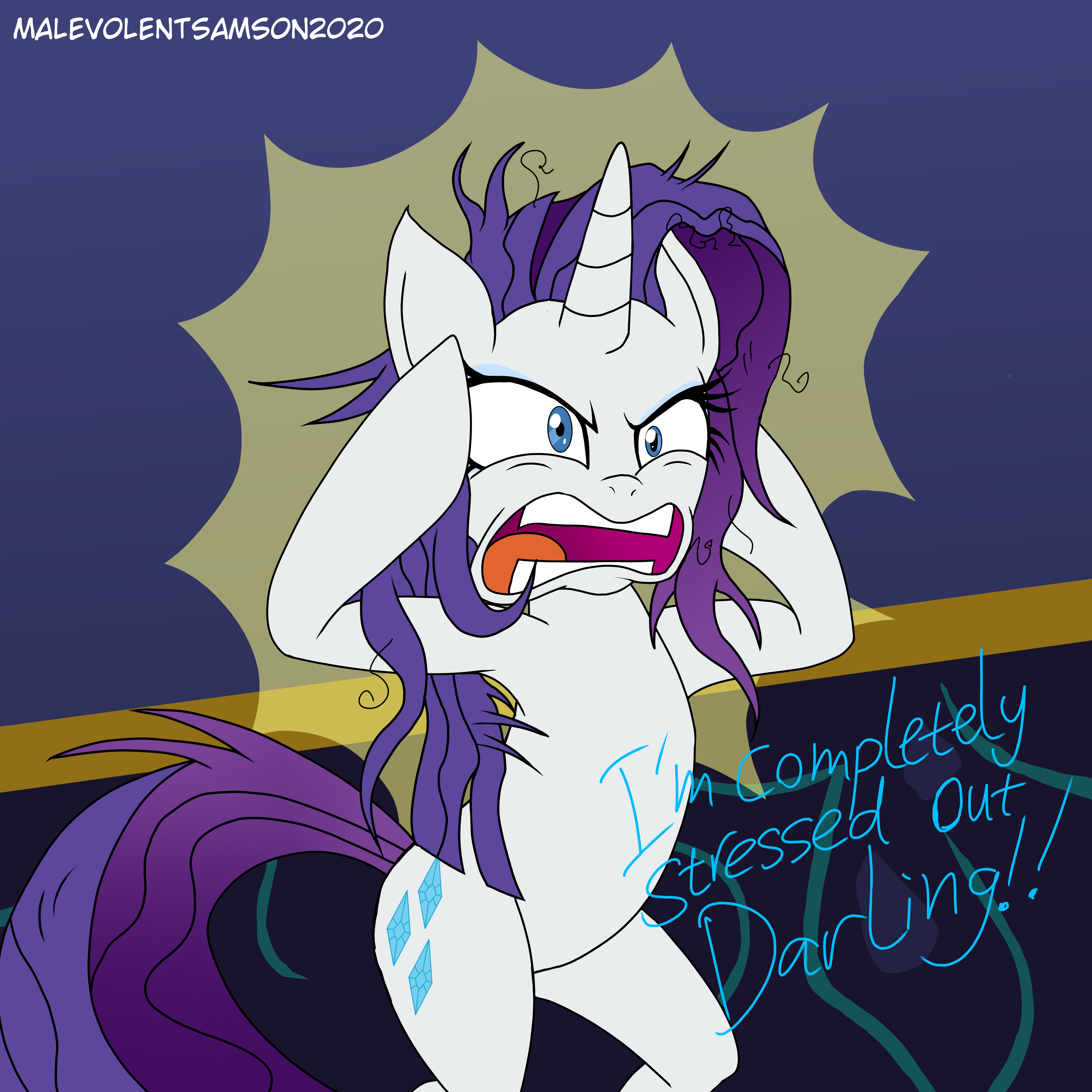 Mlp Rarity Deviantart Stressed Stressed Out Rarity by DNCSamsonART on DeviantArt