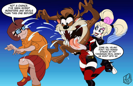 Multiversus Trio: Harley Quinn, Velma and Taz