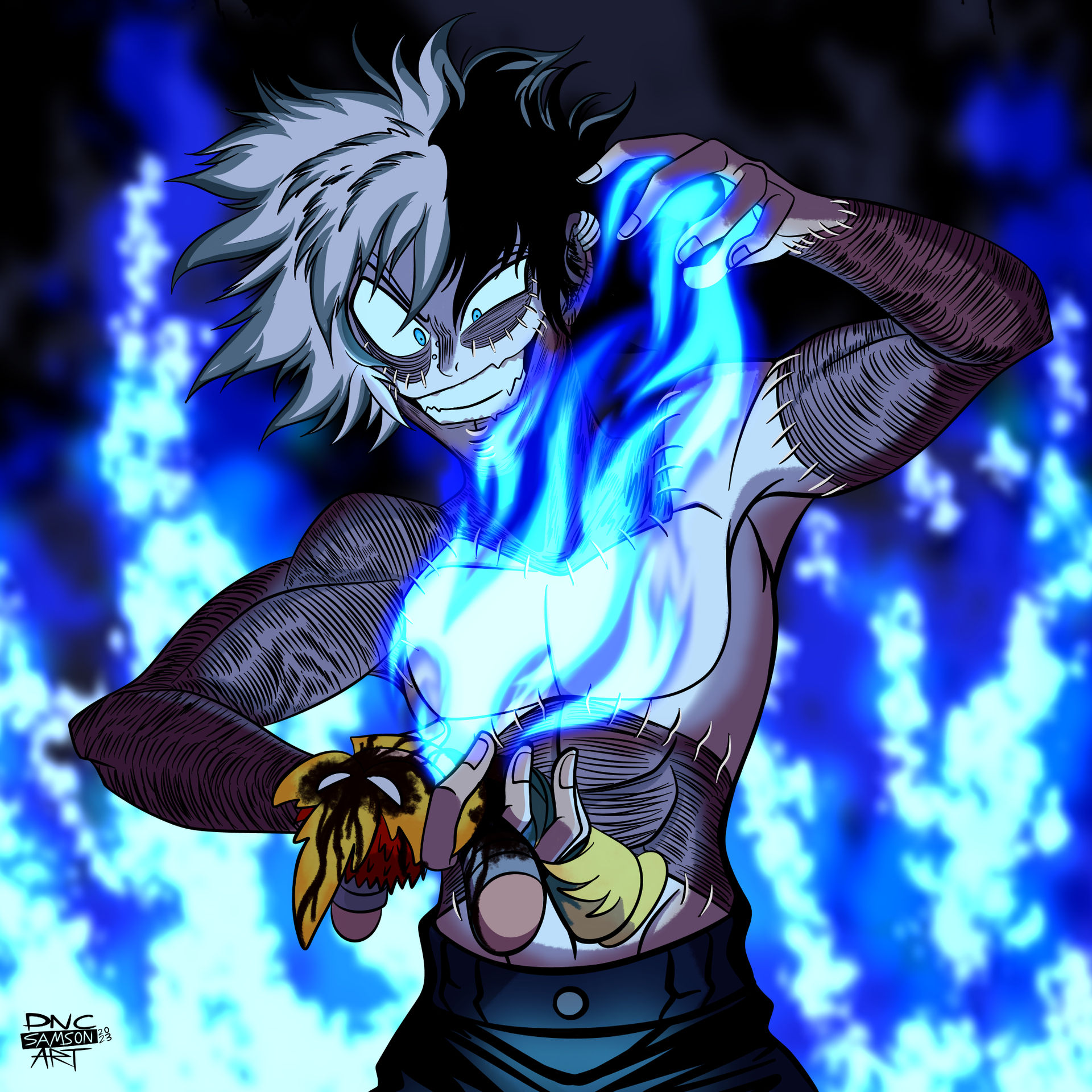 Dabi Chest Exploding Dabi's Inferno by DNCSamsonART on DeviantArt