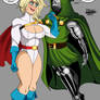 Power Girl X Doctor Doom [COMM]