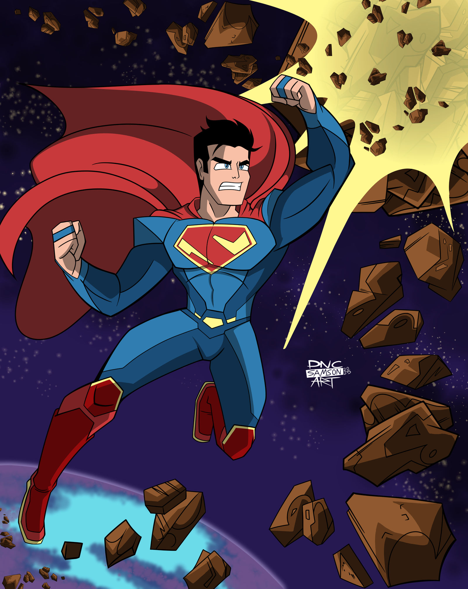Superman Samson Superman Defending Earth by DNCSamsonART on DeviantArt