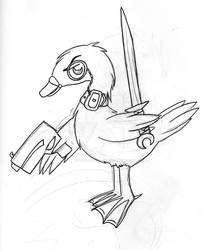 Duck with a gun