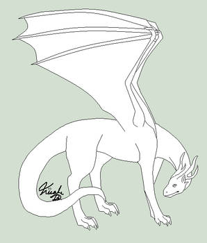 Free Dragon Lineart~