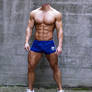 Muscled man in shorts