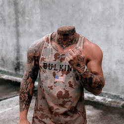 Male camouflage tank top
