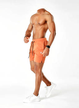 Headless shirtless strong man