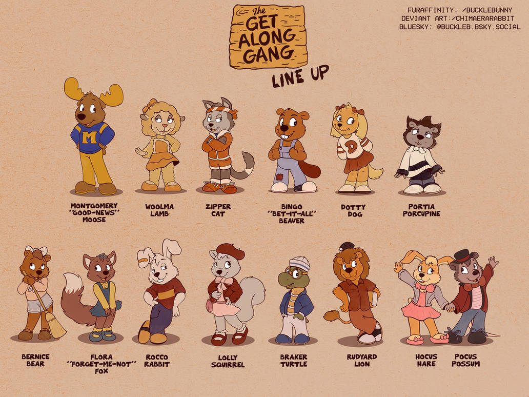 Getting Along Riley Jean Get Along Gang Lineup (Updated) by Chimaerarabbit on DeviantArt