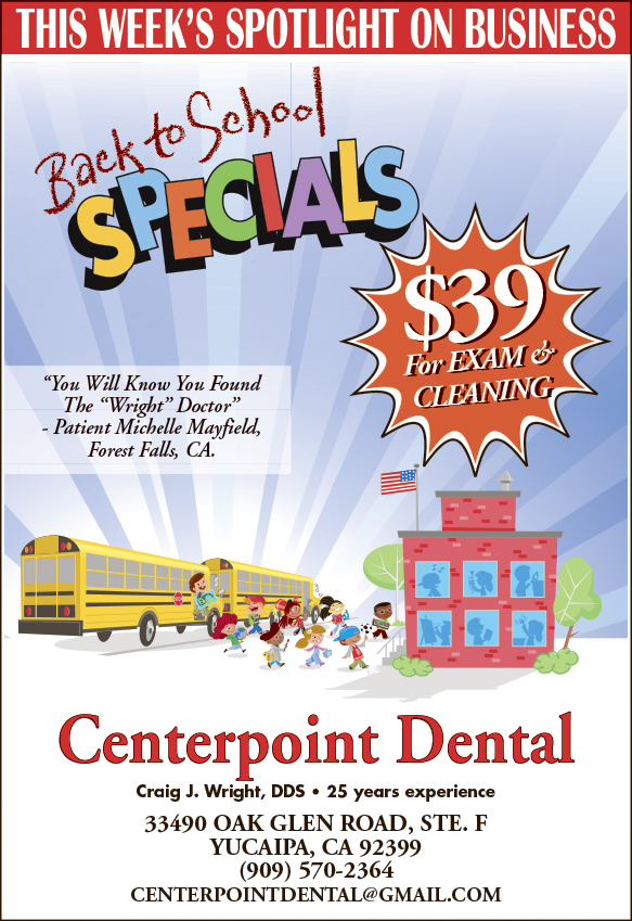 Centerpoint Dental Back to School Ad