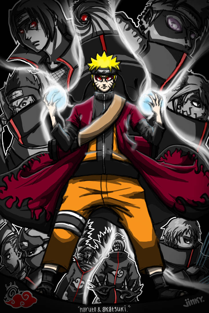 Naruto and Akatsuki by jinkyjsn on DeviantArt