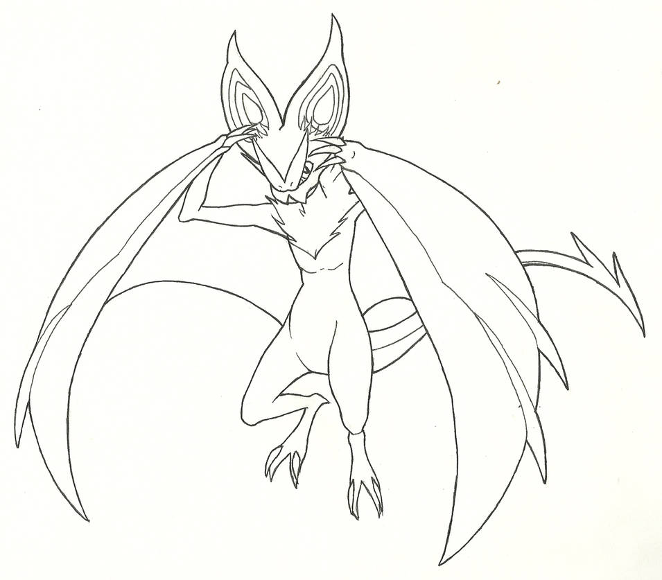 Noivern Line Art by OminousEcho on DeviantArt