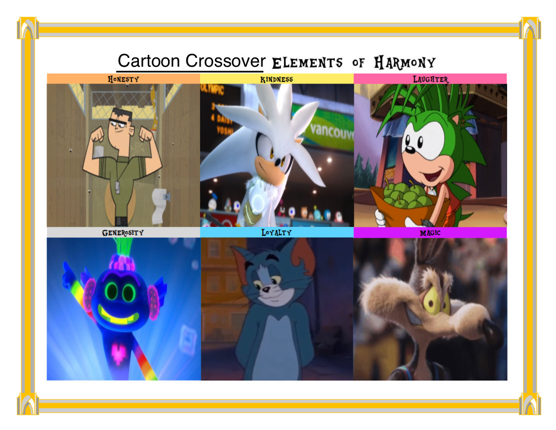 Cartoon Crossover: Elements of Harmony by RosyBunny1 on DeviantArt