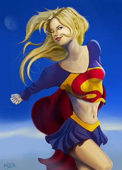 Supergirl in Flight