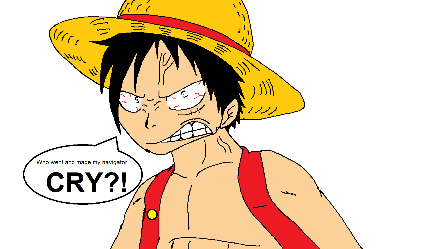 Pissed-Off Luffy