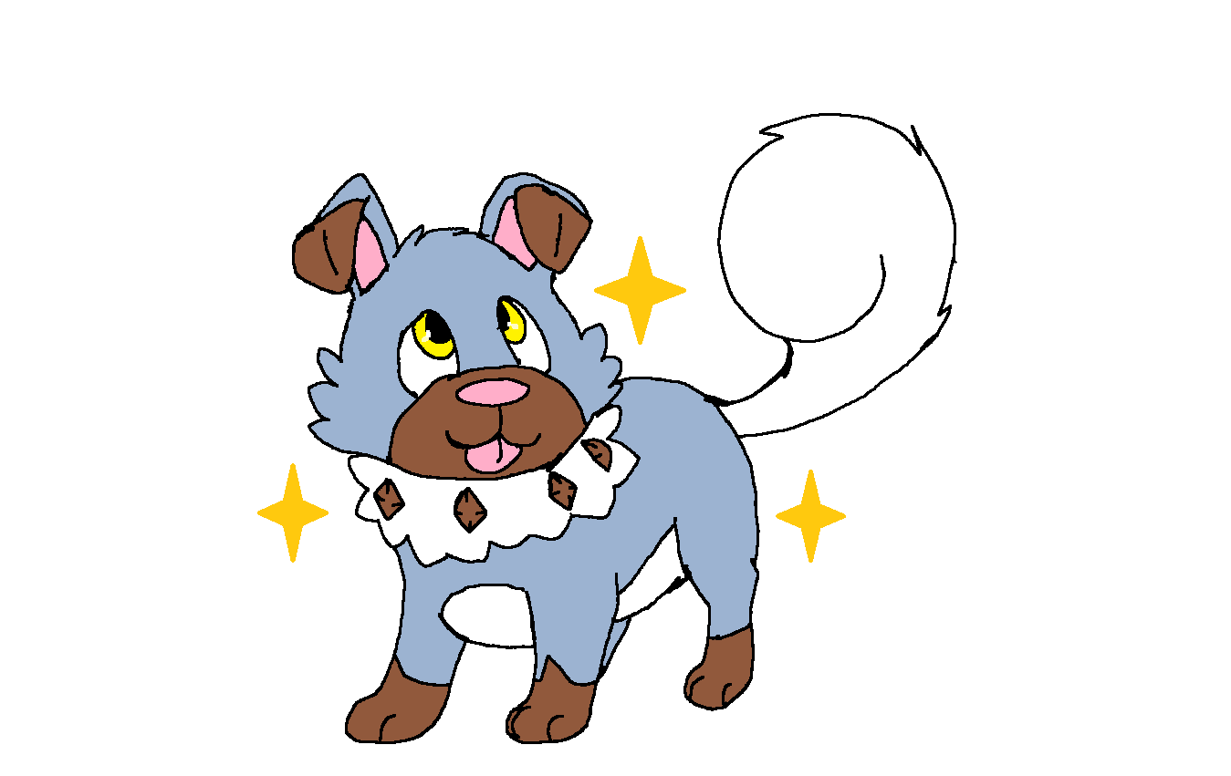 Pokemon Ruffuf Shiny Rockruff by XfangheartX on DeviantArt