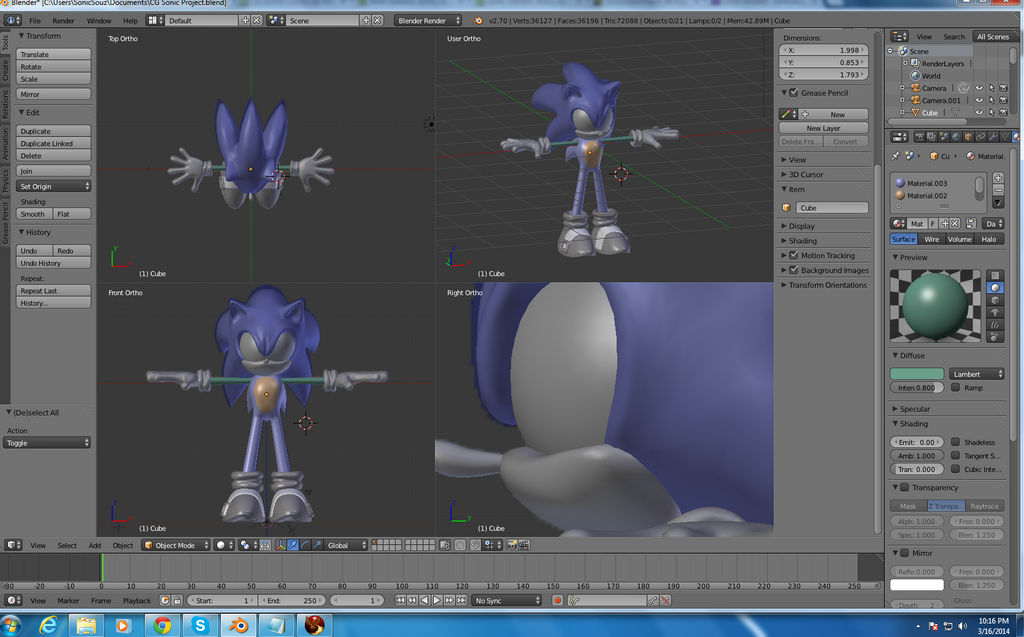 Cg Sonic Rig WIP: CG Sonic Model by SonicSouz on DeviantArt