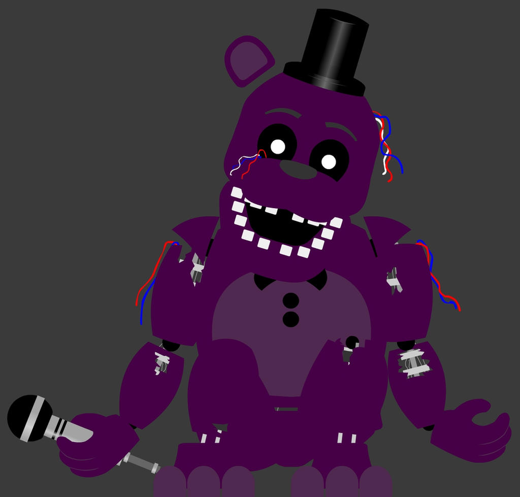 Golden Freddy Purple Hat Shadow Nightmare Phantom Withered Freddy
