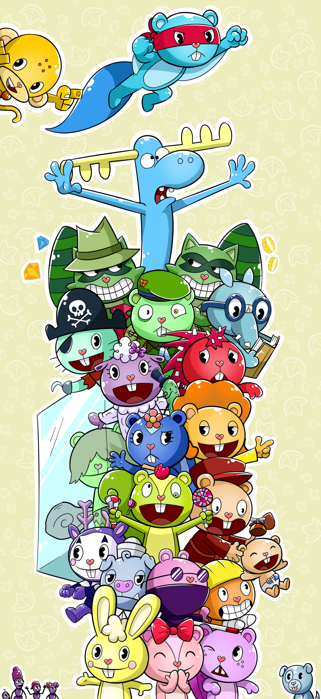 Green by D1spl4y on DeviantArt  Happy tree friends, Cute pokemon