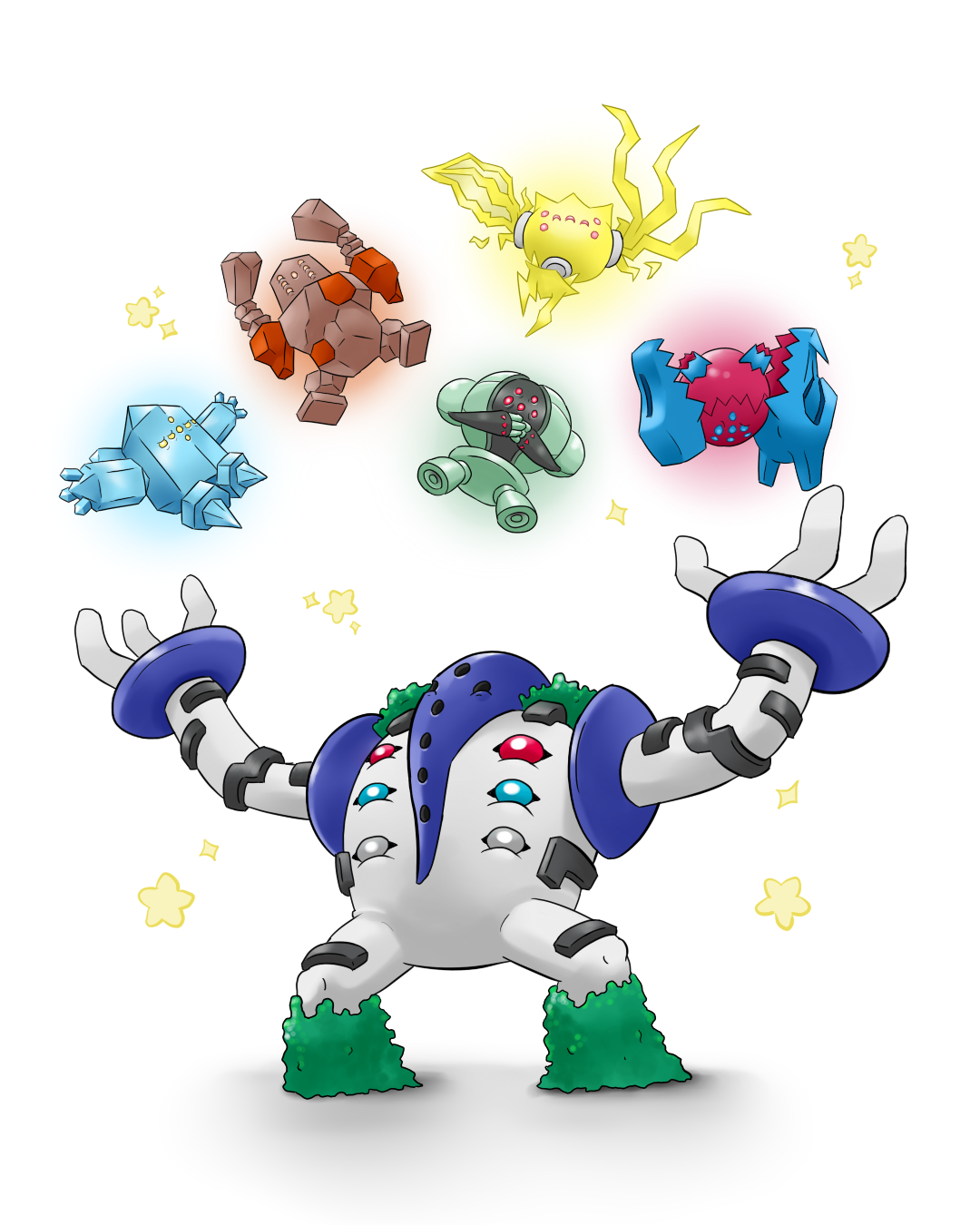 5 Shiny Regigigas based on the 5 Shiny Regis