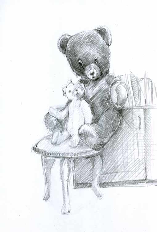 Sitting-teddies-sketch