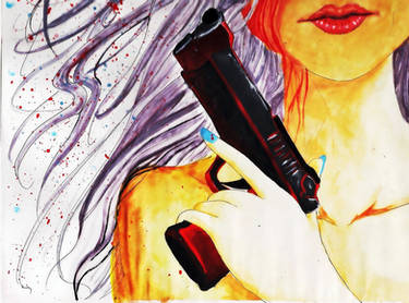 Girl with gun