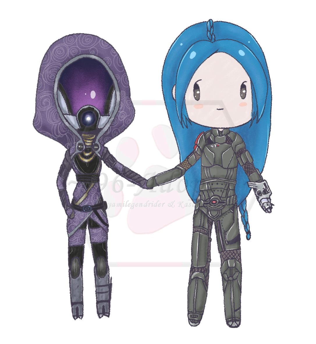 Ange x Tali (crayon chibi)