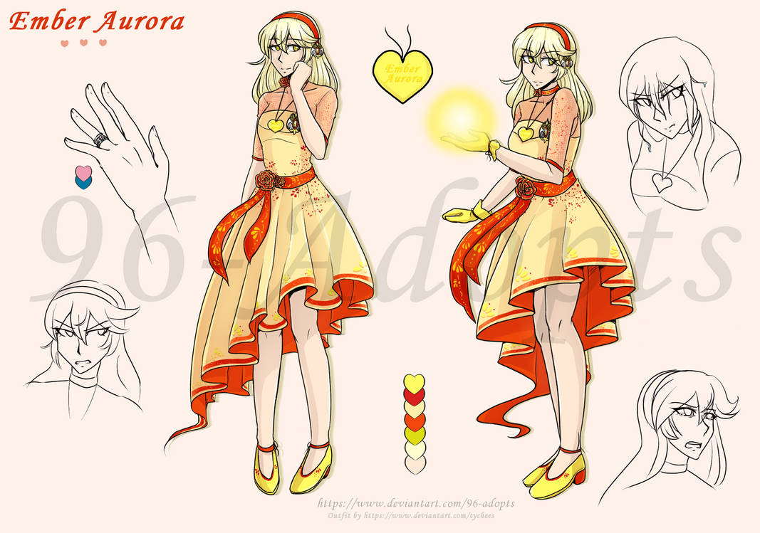 Ember Aurora - Ref Sheet by 96-Adopts Ember Aurora - Ref Sheet by 96-Adopts