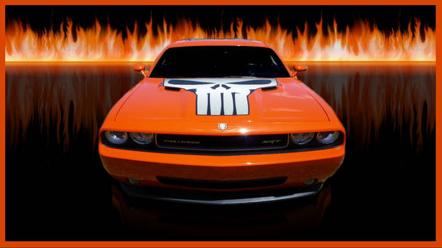 Flame Dodge Challenger