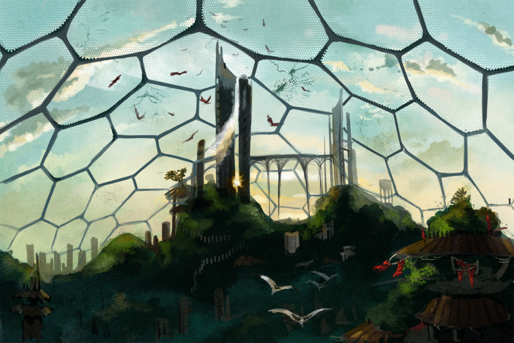 The domed city Reaga by CantoChi