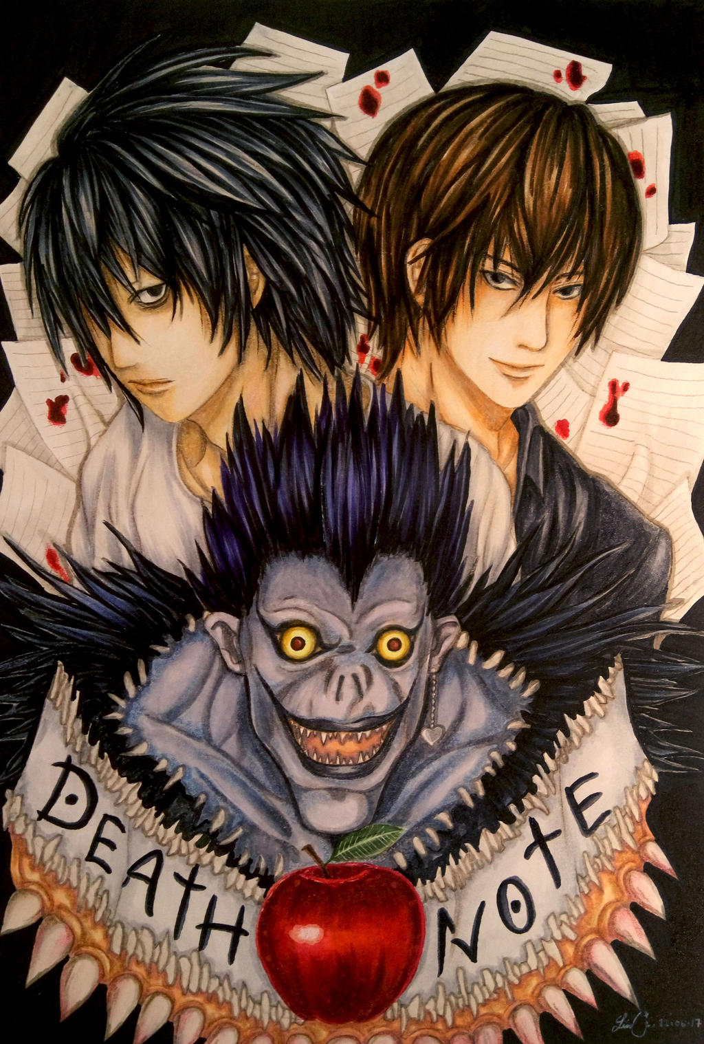 Deviantart Fa Note Death Note FA: In Between by Hallowie29 on DeviantArt