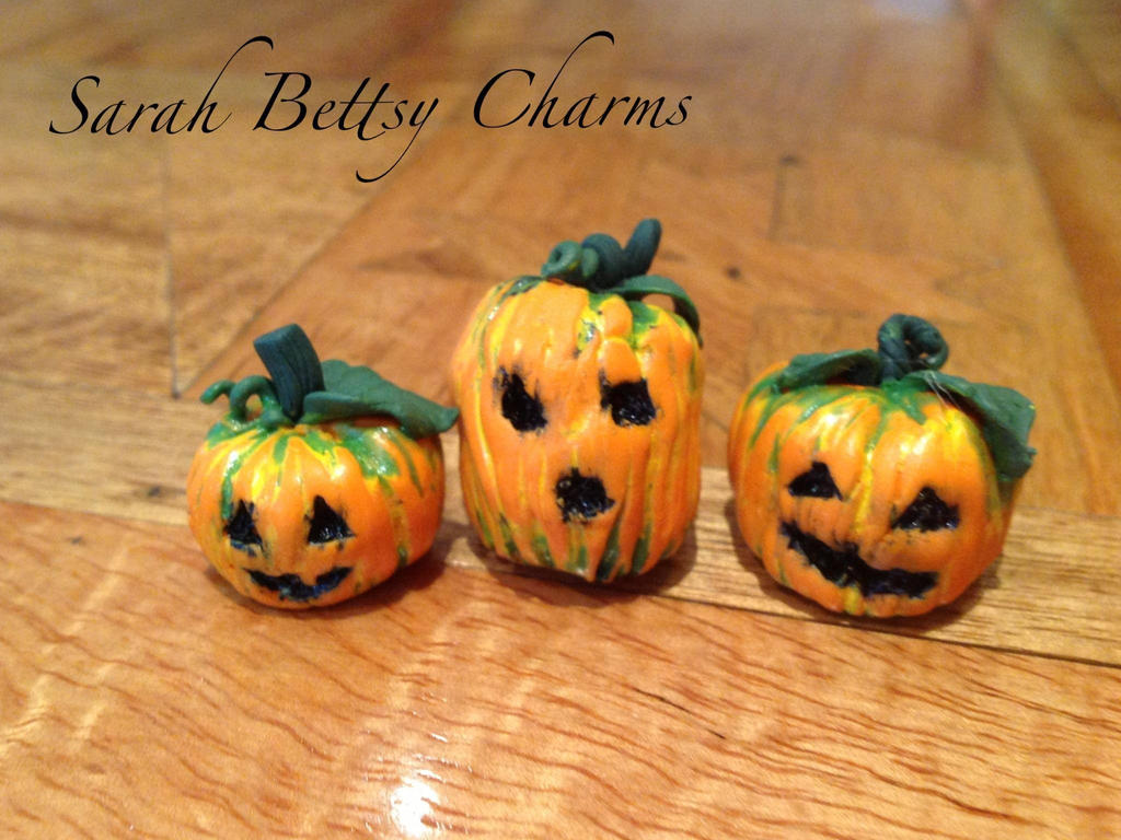 Halloween clay pumpkins