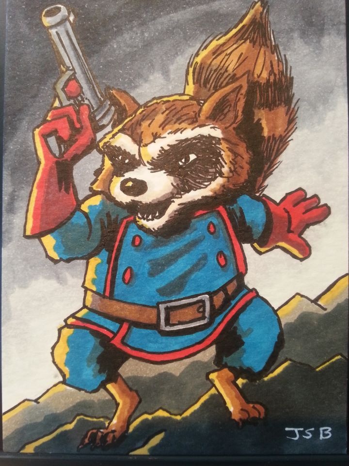 Rocket Raccoon sketch card