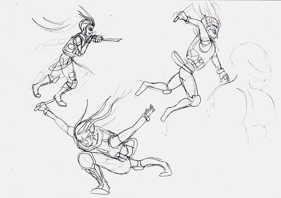 Zero-Female version-Action poses 1 by OcAmee on DeviantArt