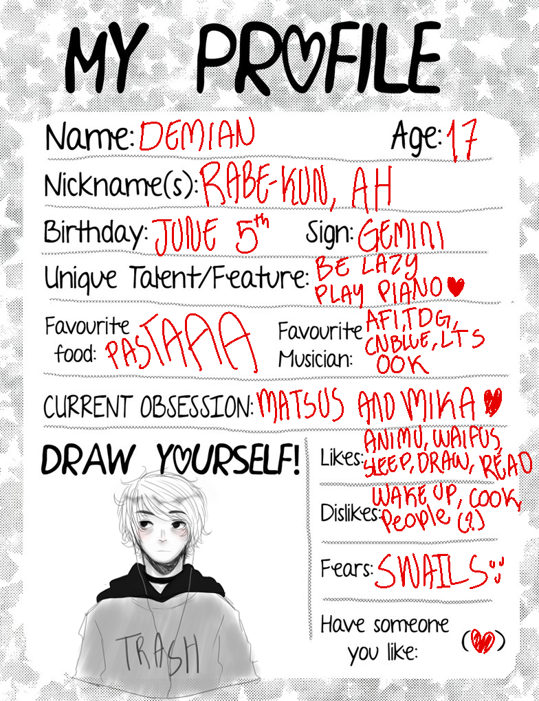 My Profile Meme Introducing Myself By Rabe Kun On Deviantart My Profile Meme Introducing Myself By Rabe Kun On Deviantart