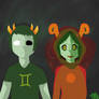 Sollux and Aradia art trade