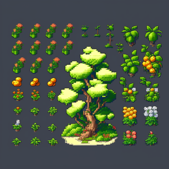 OC] Tree on Hill  Pixel art tutorial, Cool pixel art, Pixel art