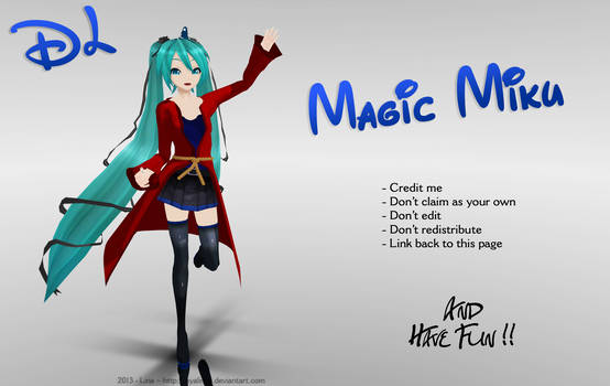 MMD - PD Style - Magic Miku ! [DL]