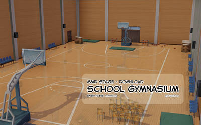 [MMD-DL] School gymnasium stage Download