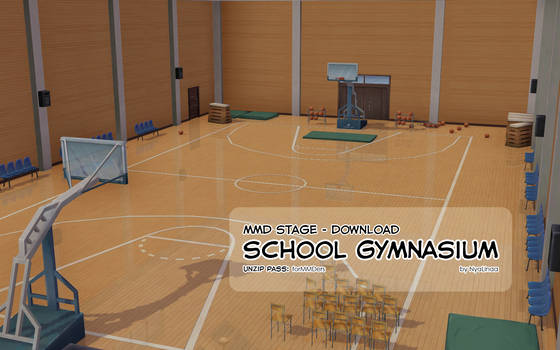 [MMD-DL] School gymnasium stage Download