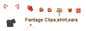 Fantage Clips,shirt,ears by chocolala23