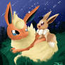 Eevee and Flareon