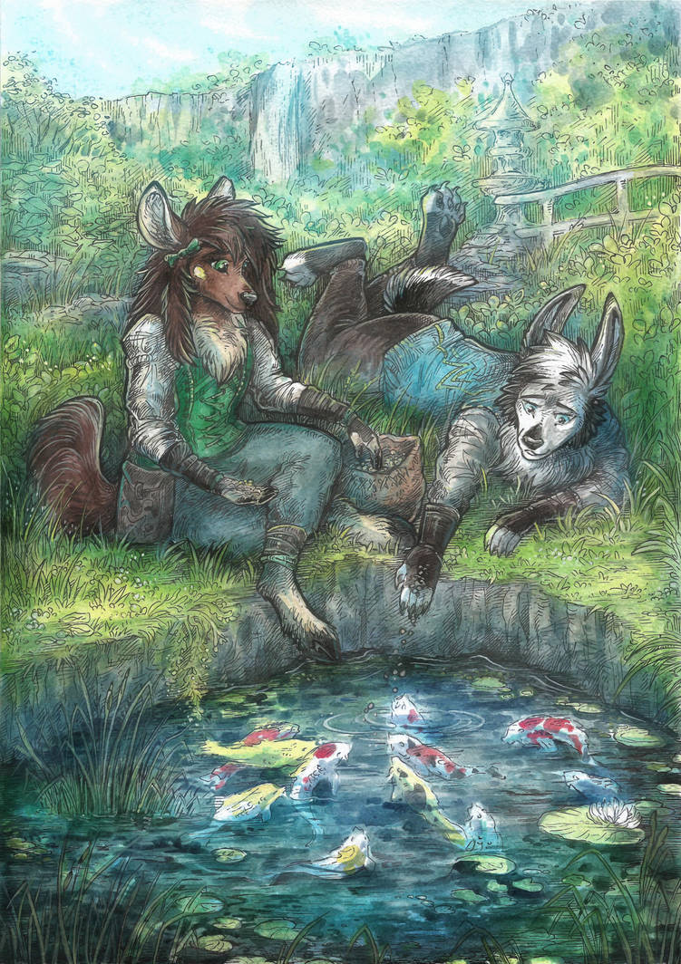 Koi pond by TaskiGuru on DeviantArt