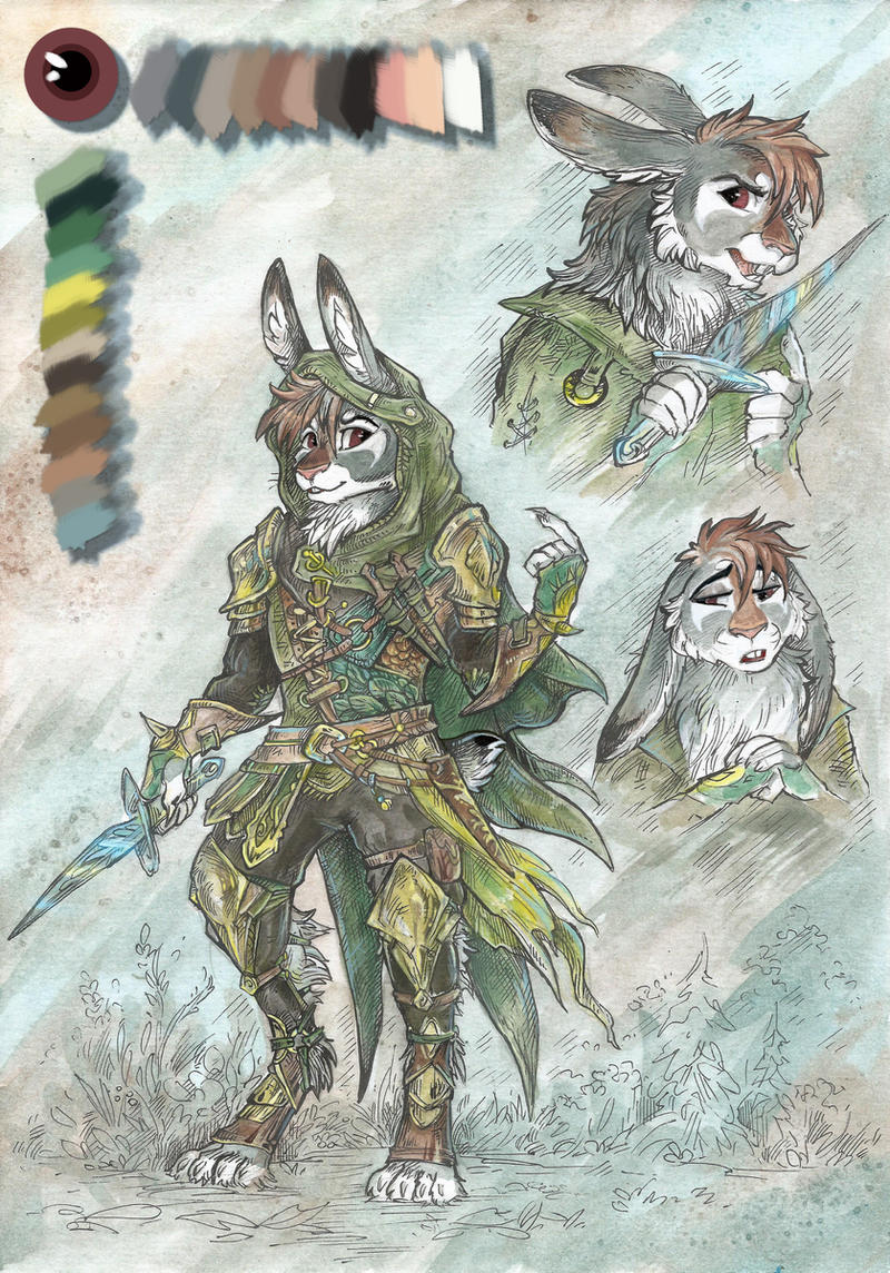Rabbit assasin (custom adopt) (line art) by Taski-Guru on DeviantArt
